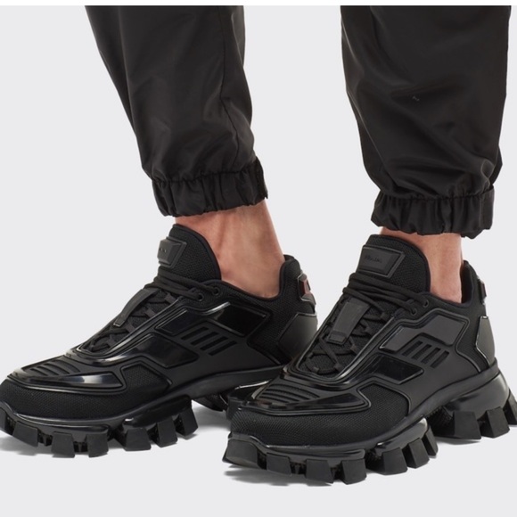Prada Black Men\'s Chunky Trail-Style Sneakers main image 7